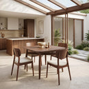  Zuo Kellua 110518 Set of 2 Dining Chair - Beige/Walnut IMAGE 9