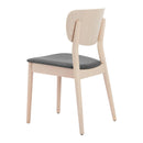  Zuo Kellua 110517 Set of 2 Dining Chair - Gray/Natural IMAGE 3