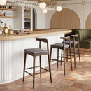  Zuo Tuzka 110515 Set of 2 Barstool - Gray/Espresso IMAGE 8