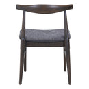  Zuo Tuzka 110513 Set of 2 Dining Chair - Gray/Espresso IMAGE 2