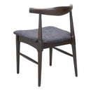  Zuo Tuzka 110513 Set of 2 Dining Chair - Gray/Espresso IMAGE 4