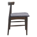  Zuo Tuzka 110513 Set of 2 Dining Chair - Gray/Espresso IMAGE 5