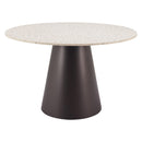  Zuo Jorf 109928 Dining Table - Beige/Bronze IMAGE 1