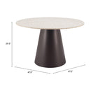  Zuo Jorf 109928 Dining Table - Beige/Bronze IMAGE 8