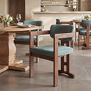  Zuo Poly 110498 Dining Chair - Moss Gray/Walnut IMAGE 3