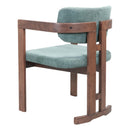  Zuo Poly 110498 Dining Chair - Moss Gray/Walnut IMAGE 5