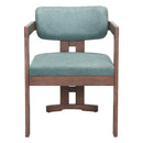  Zuo Poly 110498 Dining Chair - Moss Gray/Walnut IMAGE 7