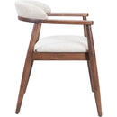  Zuo Goka 110497 Dining Chair - Beige/Walnut IMAGE 2