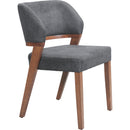  Zuo Sunobu 110496 Set of 2 Dining Chair - Azure Gray/Walnut IMAGE 1