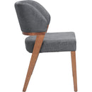  Zuo Sunobu 110496 Set of 2 Dining Chair - Azure Gray/Walnut IMAGE 2