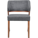  Zuo Sunobu 110496 Set of 2 Dining Chair - Azure Gray/Walnut IMAGE 3
