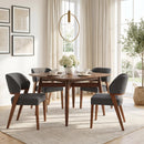 Zuo Sunobu 110496 Set of 2 Dining Chair - Azure Gray/Walnut IMAGE 8