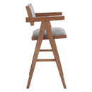  Zuo Delhi 110494 Set of 2 Barstool - Gray/Walnut IMAGE 5