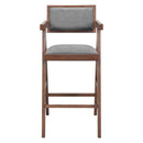  Zuo Delhi 110494 Set of 2 Barstool - Gray/Walnut IMAGE 7