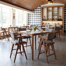  Zuo Delhi 110493 Set of 2 Counter Stool - Gray/Walnut IMAGE 2
