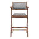  Zuo Delhi 110493 Set of 2 Counter Stool - Gray/Walnut IMAGE 6