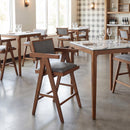 Zuo Delhi 110493 Set of 2 Counter Stool - Gray/Walnut IMAGE 7