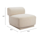  Zuo Anese 110483 Accent Chair - Multigrain Beige IMAGE 10