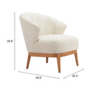  Zuo Leque 110474 Accent Chair - Tawny Beige IMAGE 8