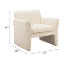  Zuo Dobra 110473 Accent Chair - Oatmeal Beige IMAGE 10