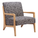  Zuo Runa 110469 Accent Chair - Gray/Natural IMAGE 1