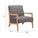  Zuo Runa 110469 Accent Chair - Gray/Natural IMAGE 8