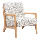  Zuo Runa 110468 Accent Chair - Beige/Natural IMAGE 1