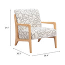  Zuo Runa 110468 Accent Chair - Beige/Natural IMAGE 9