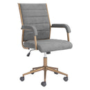  Zuo Auction 110447 Office Chair - Gray IMAGE 1