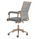  Zuo Auction 110447 Office Chair - Gray IMAGE 3