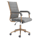  Zuo Auction 110447 Office Chair - Gray IMAGE 7