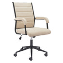  Zuo Auction 110446 Office Chair - Beige IMAGE 1