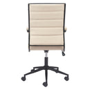  Zuo Auction 110446 Office Chair - Beige IMAGE 2