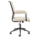  Zuo Auction 110446 Office Chair - Beige IMAGE 4