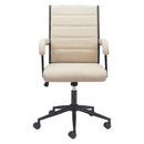  Zuo Auction 110446 Office Chair - Beige IMAGE 6