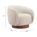  Zuo Vinta 110435 Swivel Chair - Beige IMAGE 11