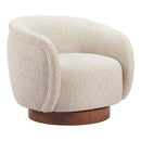  Zuo Vinta 110435 Swivel Chair - Beige IMAGE 1