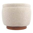  Zuo Vinta 110435 Swivel Chair - Beige IMAGE 2