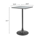  Zuo Spot 110410 Bar Table - Gray/Black IMAGE 7