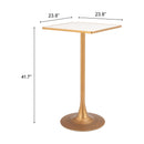  Zuo Spot 110408 Bar Table - Beige/Gold IMAGE 10