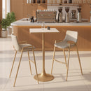  Zuo Spot 110408 Bar Table - Beige/Gold IMAGE 8