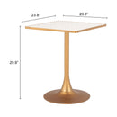  Zuo Spot 110407 Bistro Table - Beige/Gold IMAGE 9