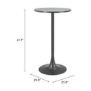  Zuo Bite 110404 Bar Table - Gray/Black IMAGE 6