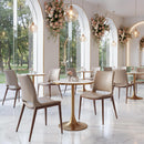  Zuo Bite 110401 Bistro Table - Beige/Gold IMAGE 10