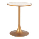  Zuo Bite 110401 Bistro Table - Beige/Gold IMAGE 1