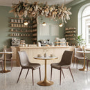  Zuo Bite 110401 Bistro Table - Beige/Gold IMAGE 3