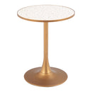  Zuo Bite 110401 Bistro Table - Beige/Gold IMAGE 4