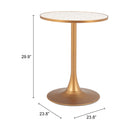  Zuo Bite 110401 Bistro Table - Beige/Gold IMAGE 7