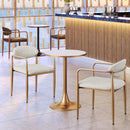  Zuo Bite 110401 Bistro Table - Beige/Gold IMAGE 9