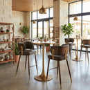  Zuo Bite 110402 Bar Table - Beige/Gold IMAGE 3